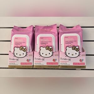 The Crème Shop Hello Kitty 3-in-1 Complete Cleansing Facial Towelettes 3 Packs